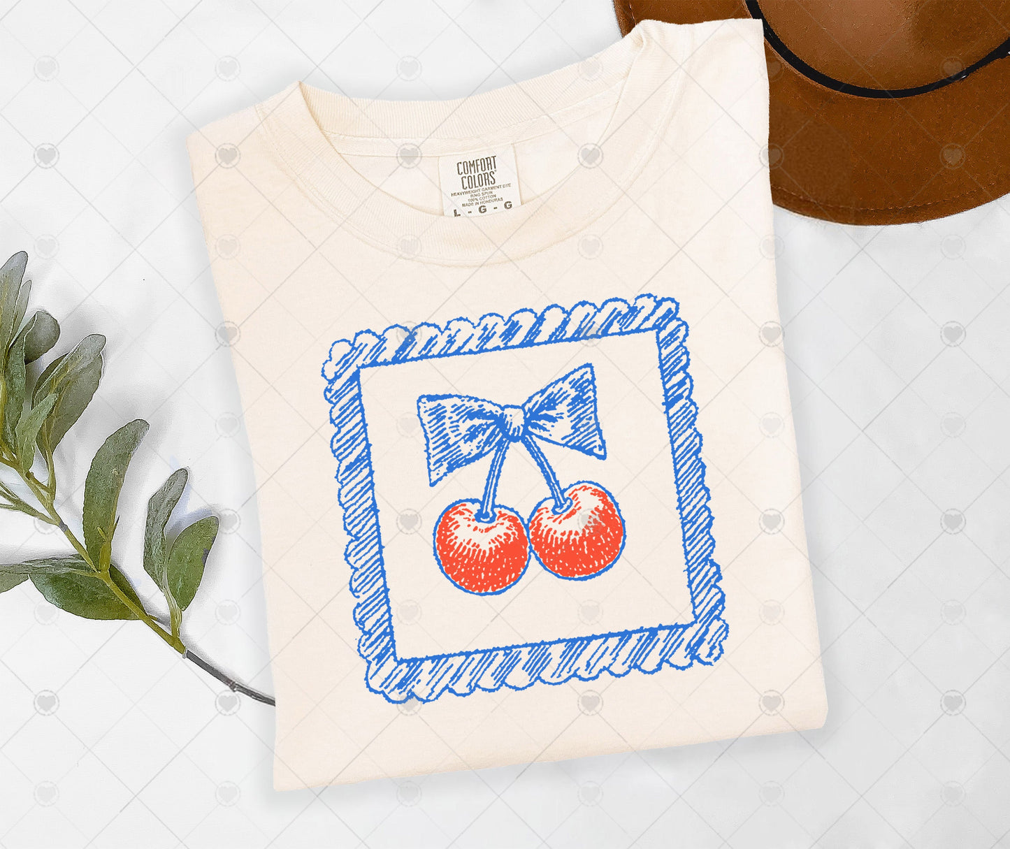 VINTAGE CHERRY FRAME | DTF TRANSFER - 1674