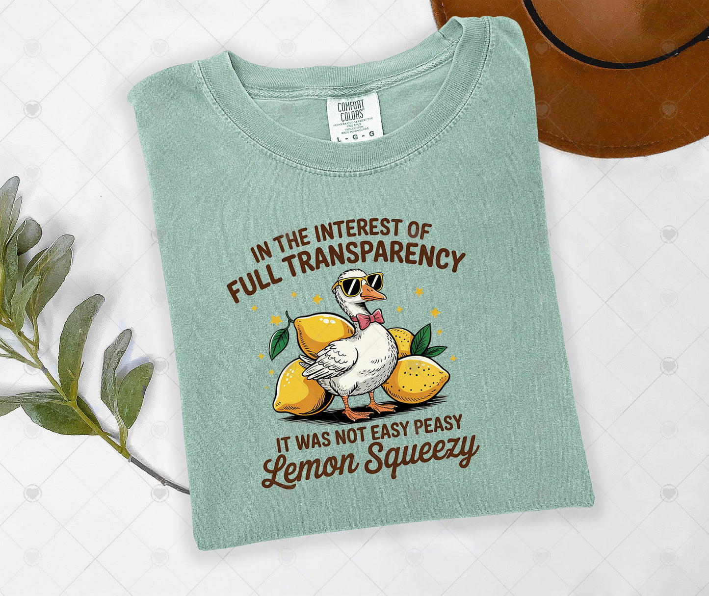 IT WAS NOT EASY PEASY LEMON SQUEEZY | COMFOR COLOR GRAPHIC TEE - 1612