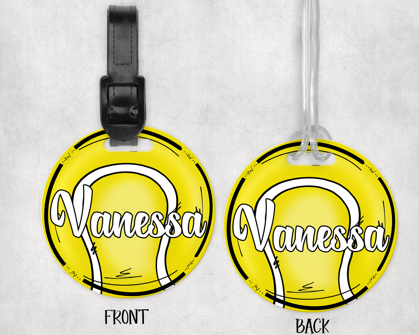 PERSONALIZED ROUND TENNIS BAG TAG | 9
