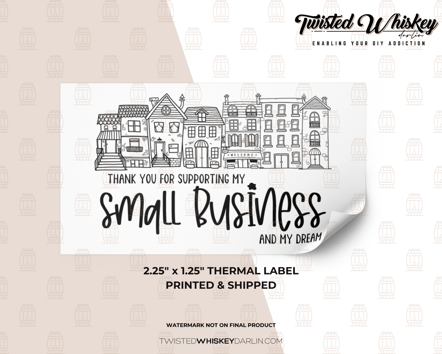 Thank You for Supporting My Small Business Printed Sticker [#11]