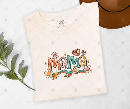 MAMA FLORAL RETRO | COMFOR COLOR GRAPHIC TEE - 1505