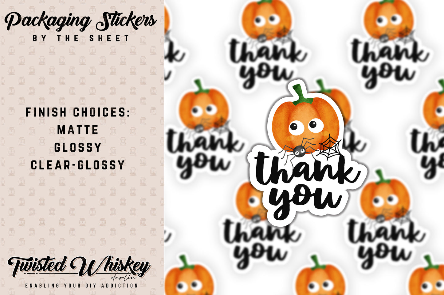 Thank You - PRINTED Sticker Sheet [#110]