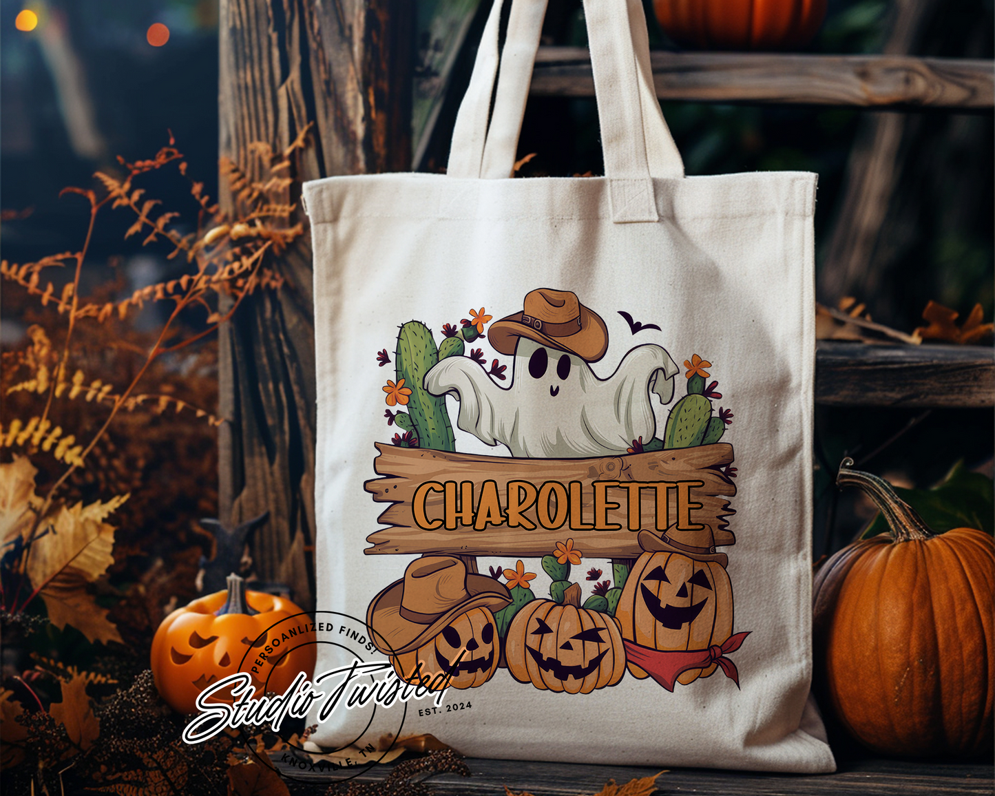 Personalized Halloween Tote Bag