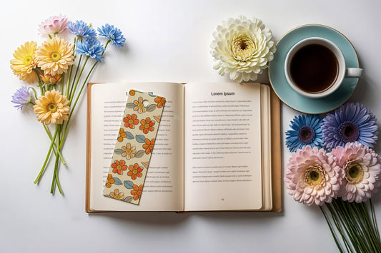 Retro Print Aluminum Bookmark - #2