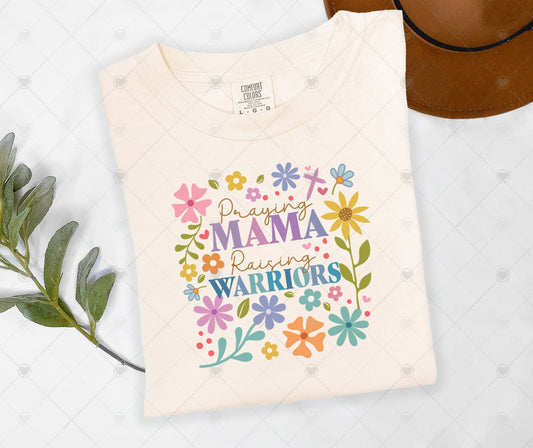 PRAYING MAMA RAISING WARRIORS | DTF TRANSFER - 1519
