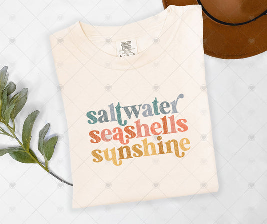 SALTWATER SEASHELLS SUNSHINE | DTF TRANSFER - 1521