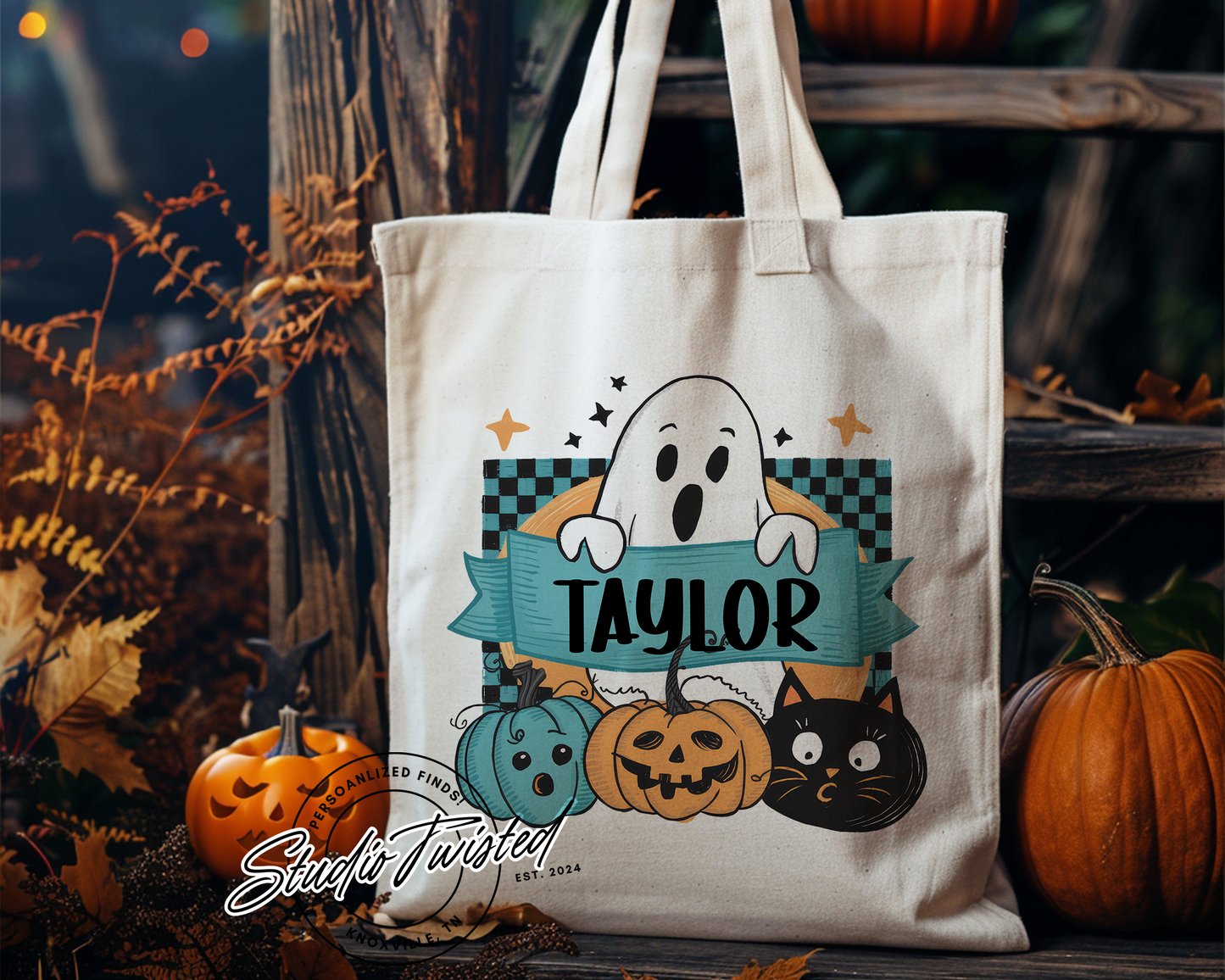 Personalized Halloween Tote Bag