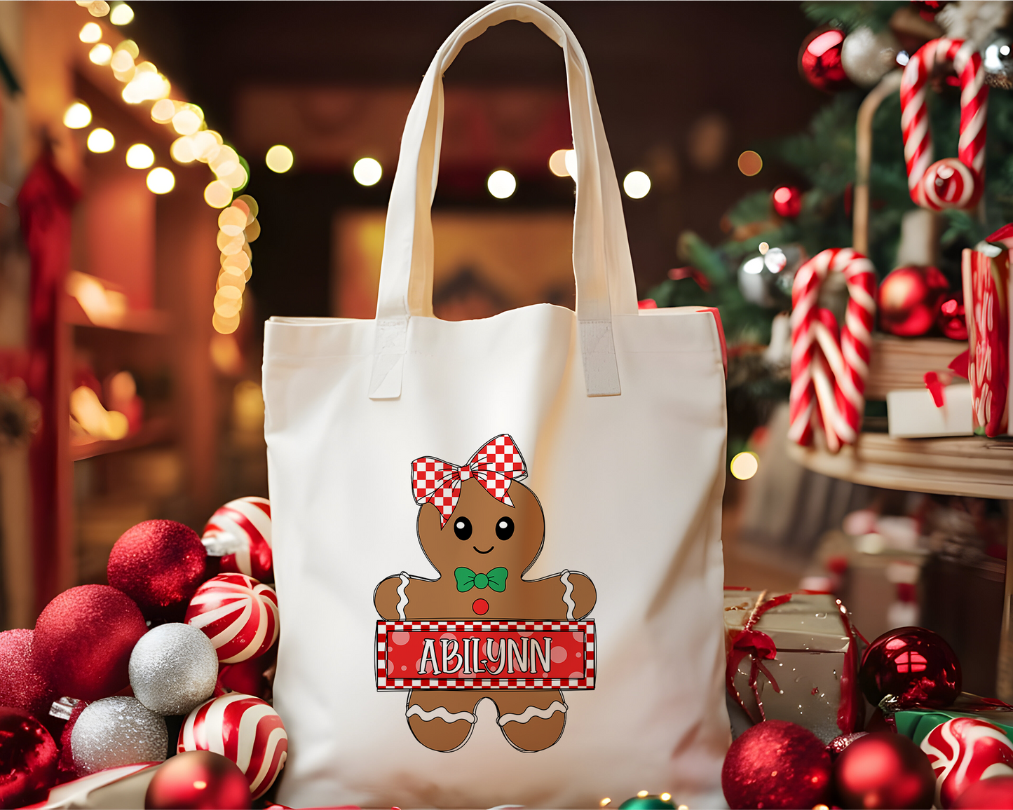 Personalized Christmas Tote Bag 12