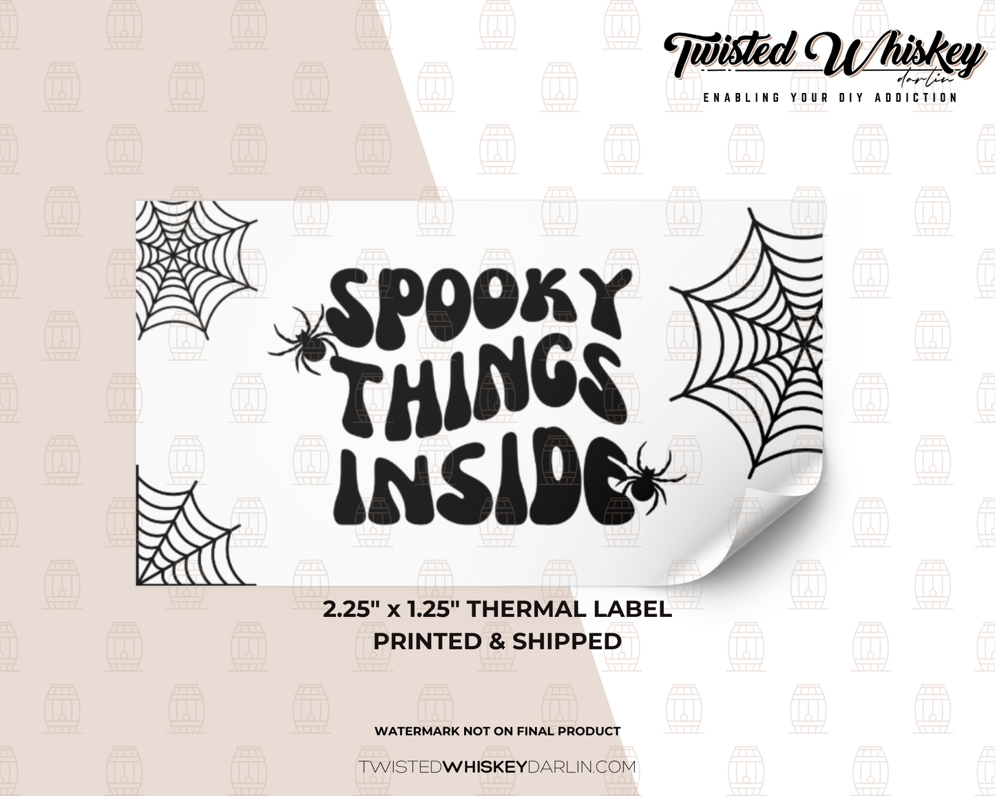 Spooky Things Inside Printed Sticker [#13]