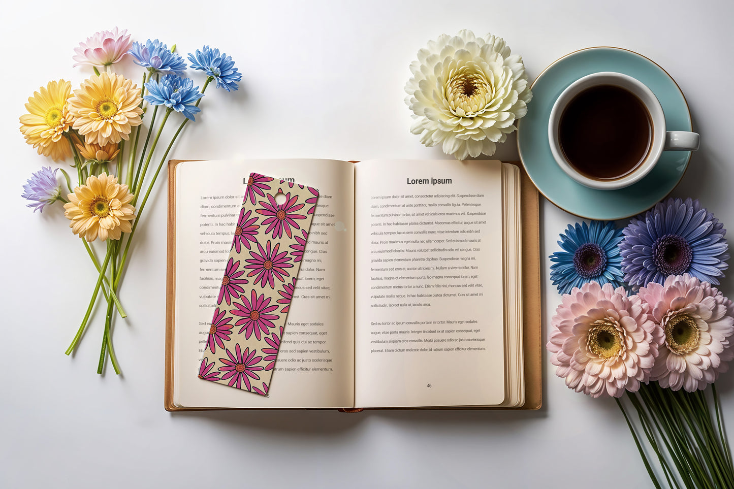 Retro Print Aluminum Bookmark - #20