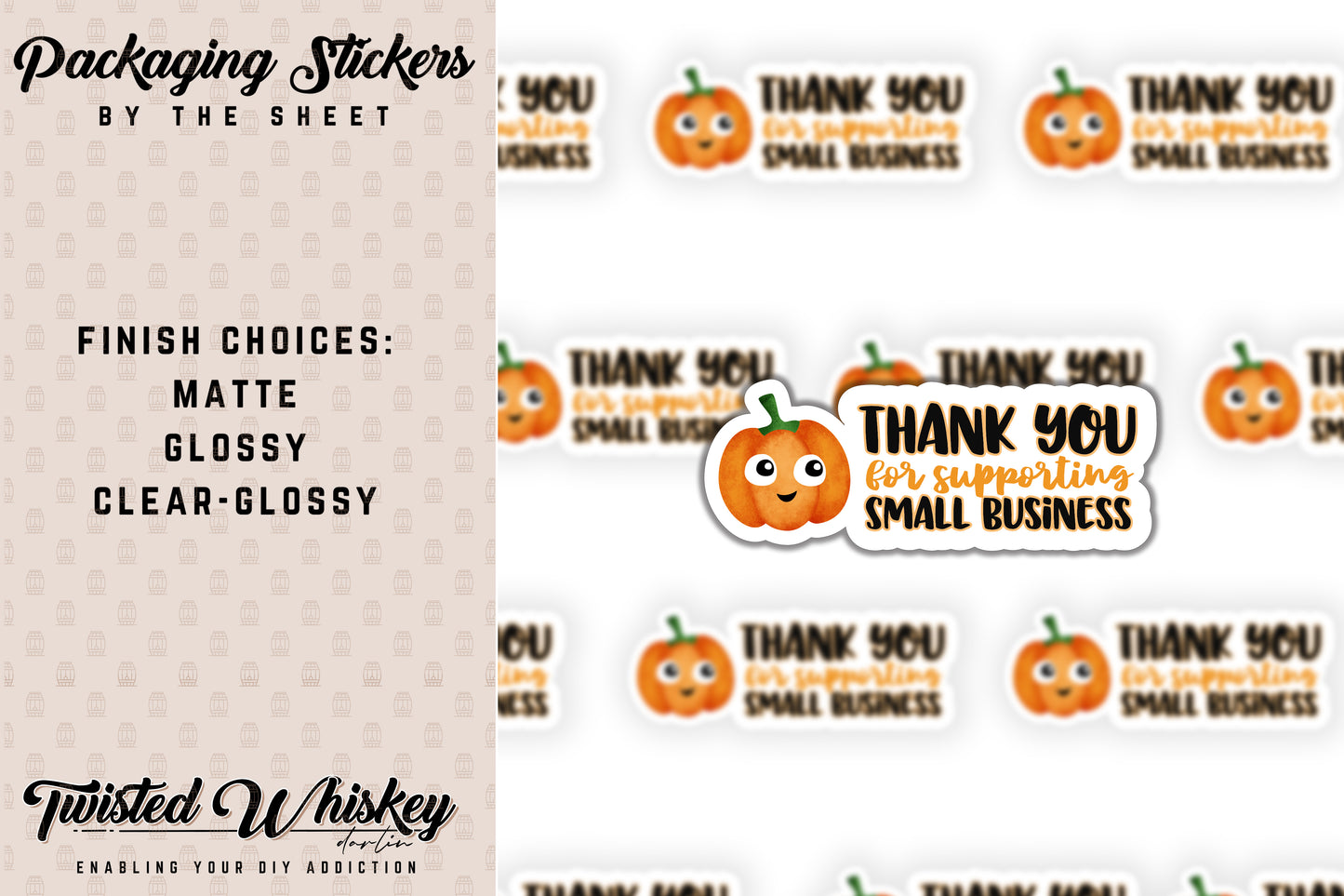 Thank You - PRINTED Sticker Sheet [#112]