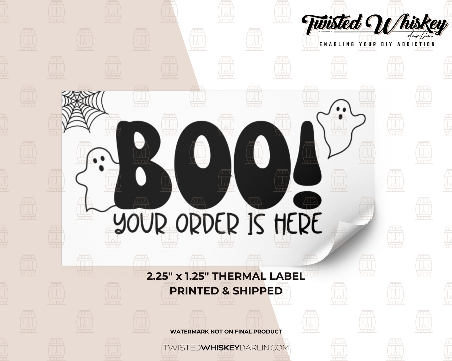 Boo Your Package is Here Printed Sticker [#14]