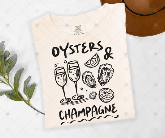 OYSTERS & CHAMPAGNE | DTF TRANSFER - 1539
