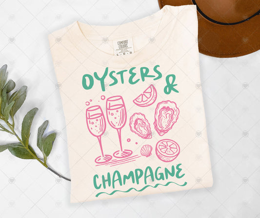 OYSTERS & CHAMPAGNE | DTF TRANSFER - 1559