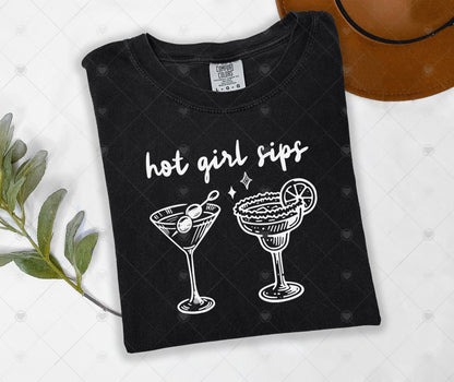 HOT GIRL SIPS | DTF TRANSFER - 1545