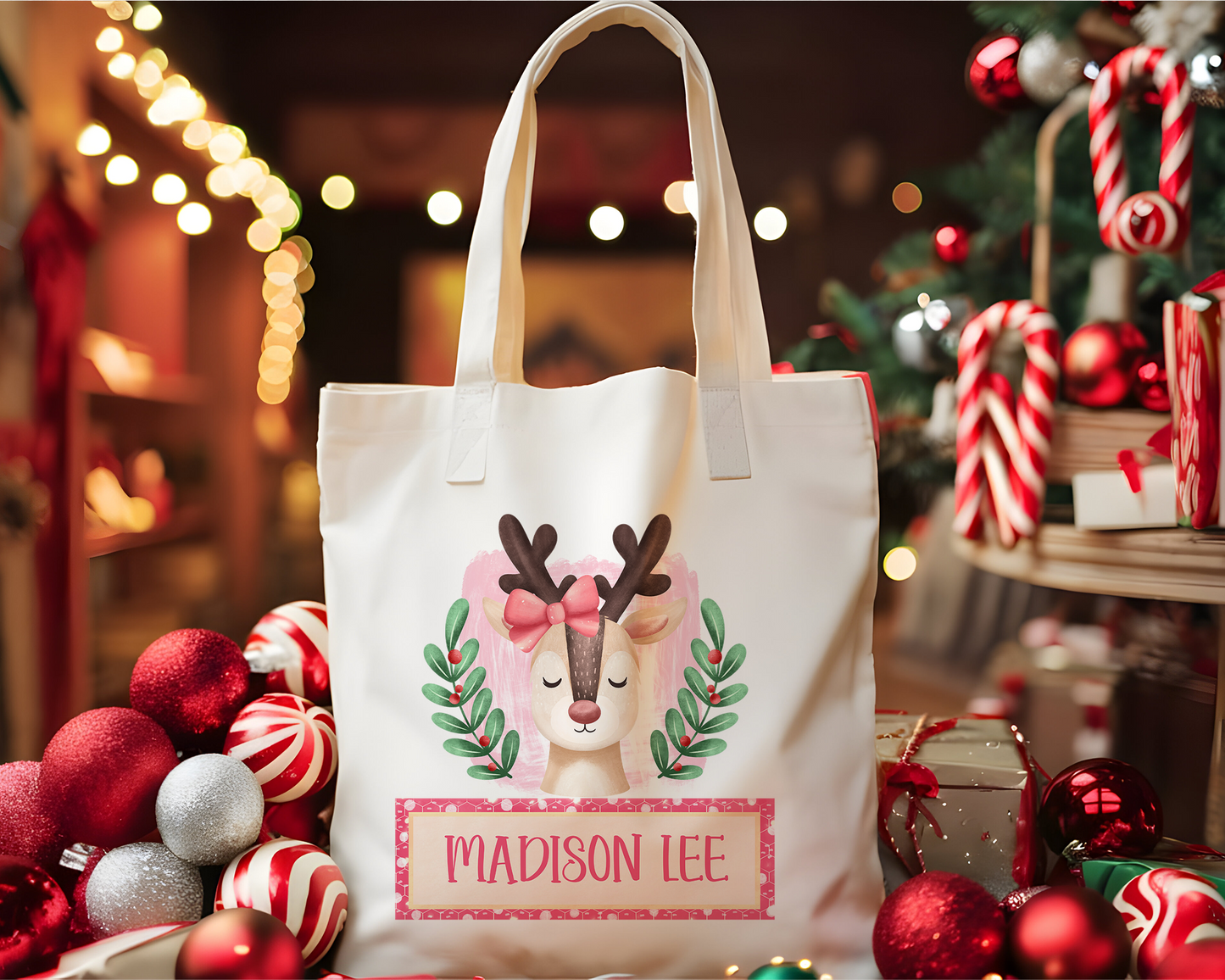 Personalized Christmas Tote Bag 16