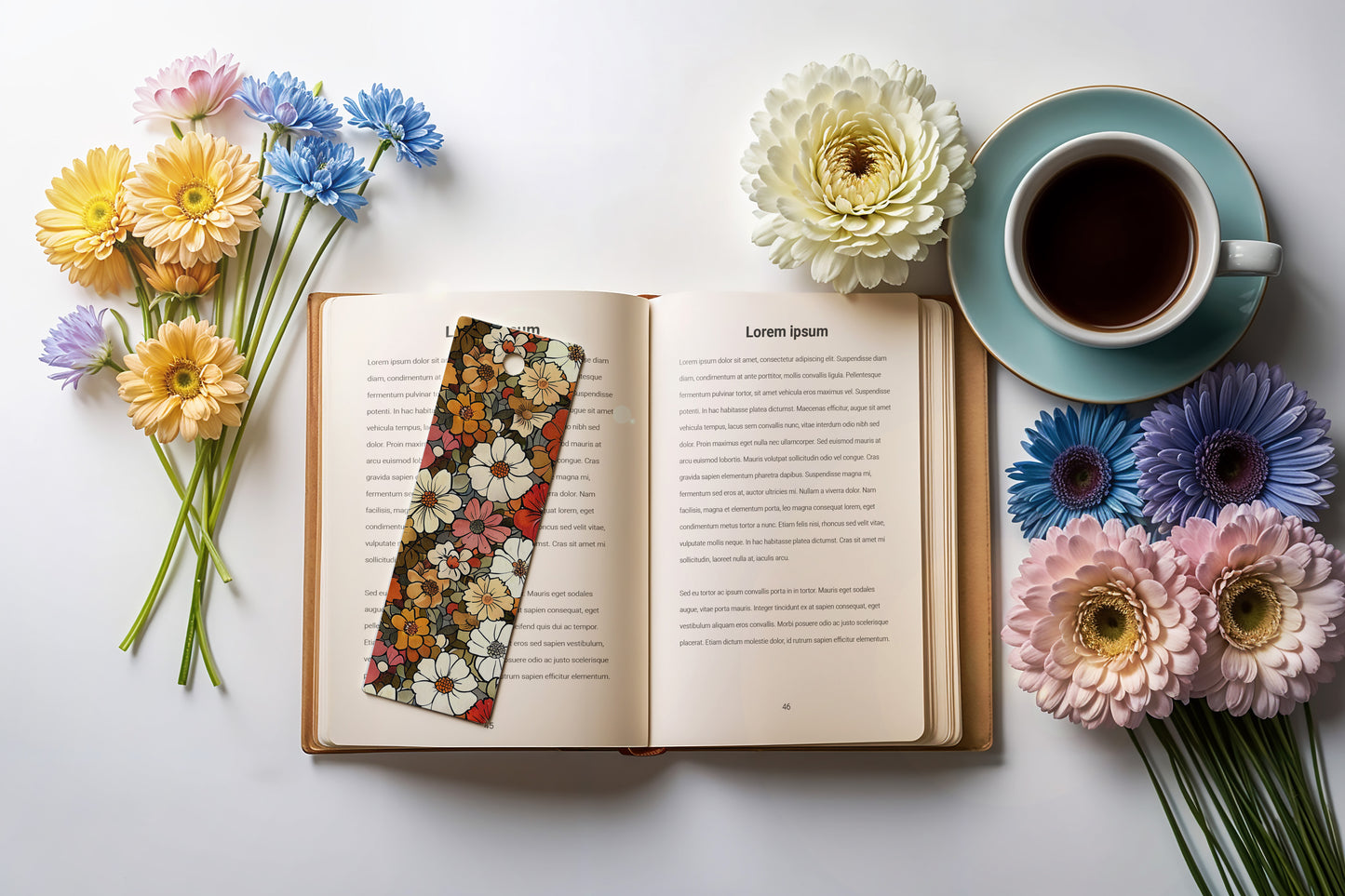 Retro Print Aluminum Bookmark - #24