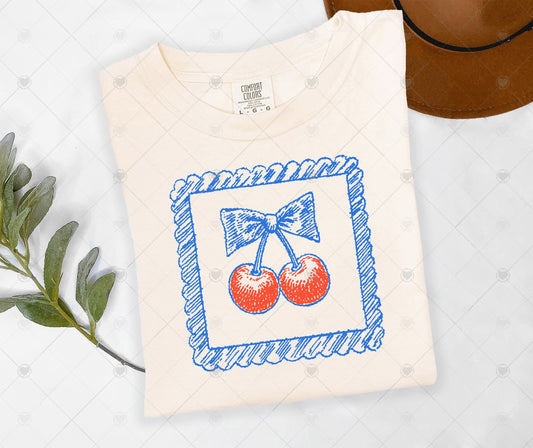 VINTAGE CHERRY FRAME | COMFOR COLOR GRAPHIC TEE - 1674