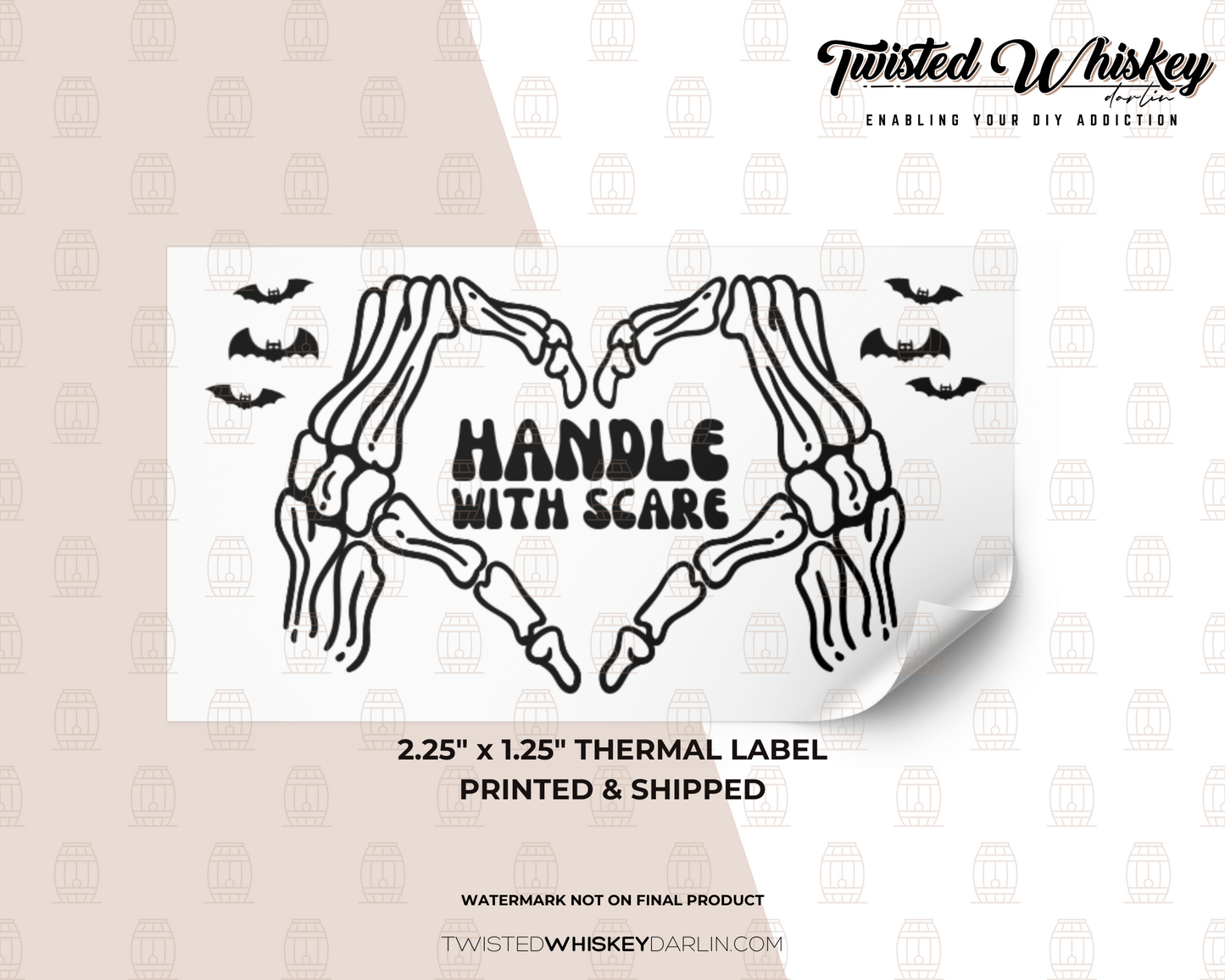 Handle with Scare Printed Sticker [#18]