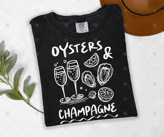 OYSTERS & CHAMPAGNE | DTF TRANSFER - 1549