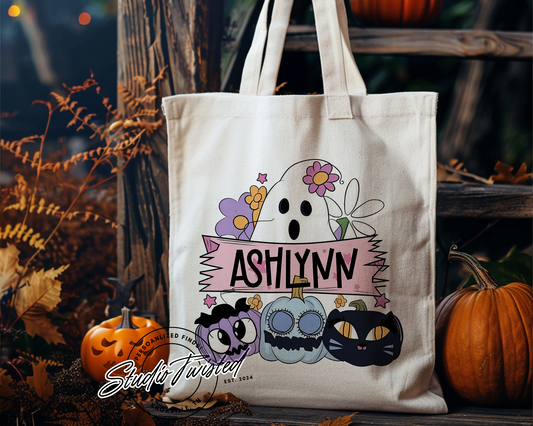 Personalized Halloween Tote Bag