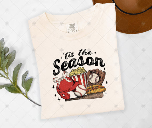 TIS THE SEASON - BASEBALL | COMFOR COLOR GRAPHIC TEE - 1384