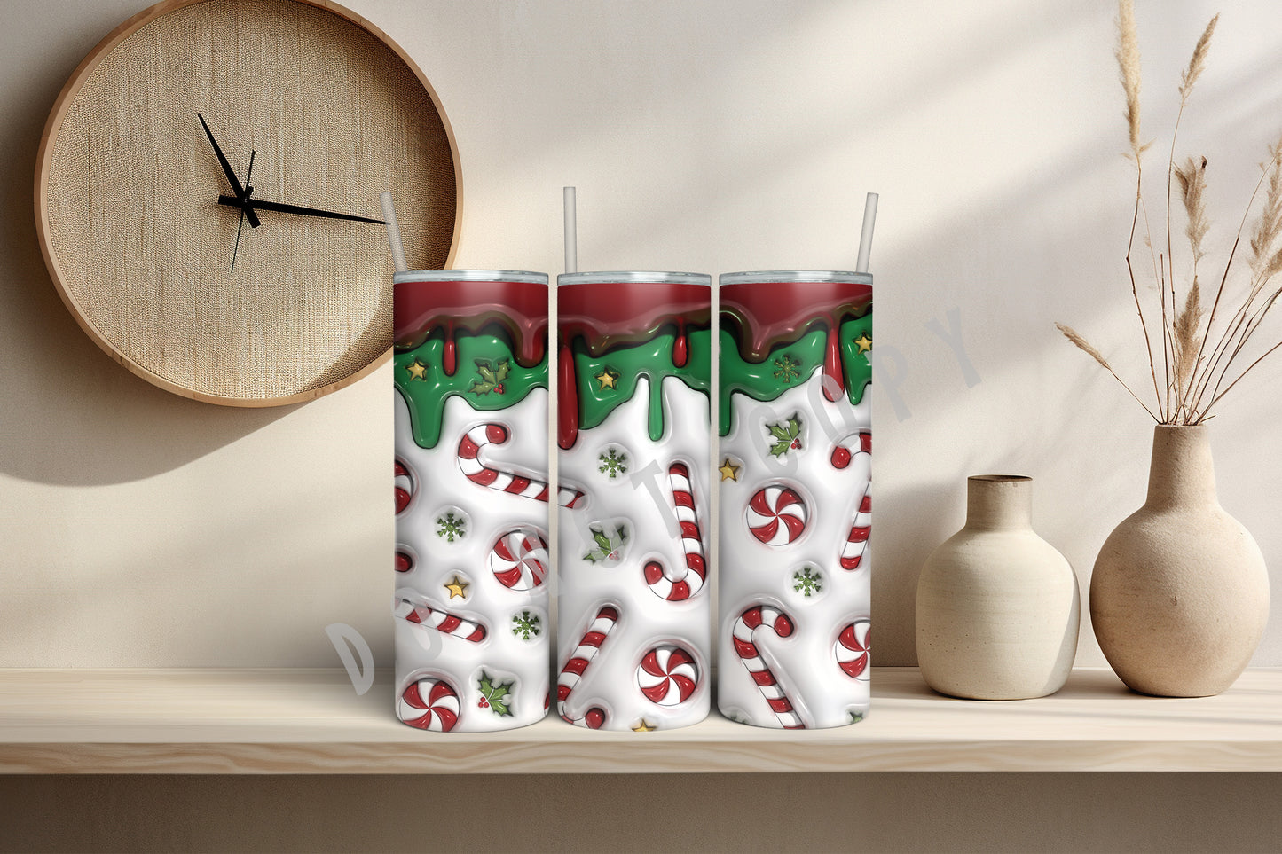 Christmas Candy Canes Tumbler - 82