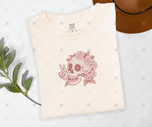 FLORAL SKULL HEAD | DTF TRANSFER - 1415