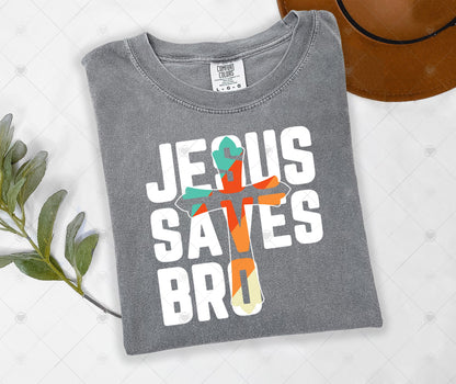 JESUS SAVES BRO | COMFOR COLOR GRAPHIC TEE - 1642