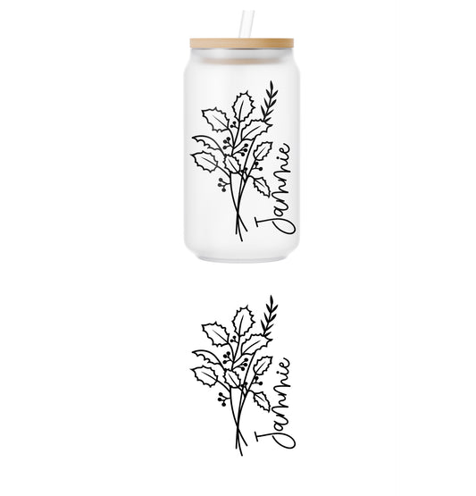 Personalized Birth Flower UV DTF Transfer -  36