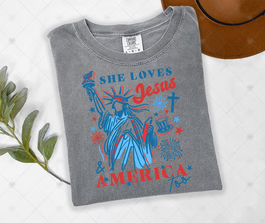 SHE LOVES JESUS | DTF TRANSFER - 1644