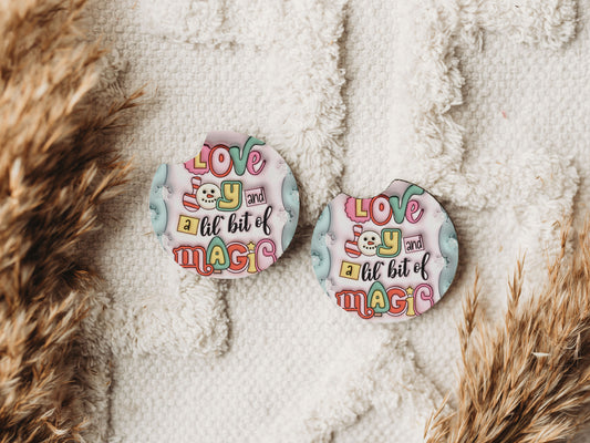 Love Joy and a little bit of Magic - Car Coaster Set of 2 - 77