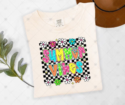 SUMMER VIBES RETRO | COMFOR COLOR GRAPHIC TEE - 1686