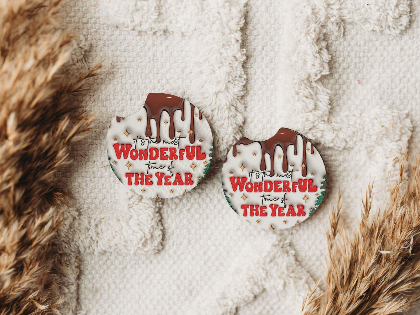 It's the Most Wonderful Time of the Year - Car Coaster Set of 2 - 51