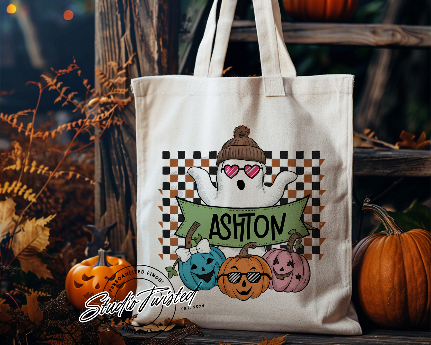 Personalized Halloween Tote Bag