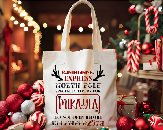 Personalized Christmas Tote Bag 2