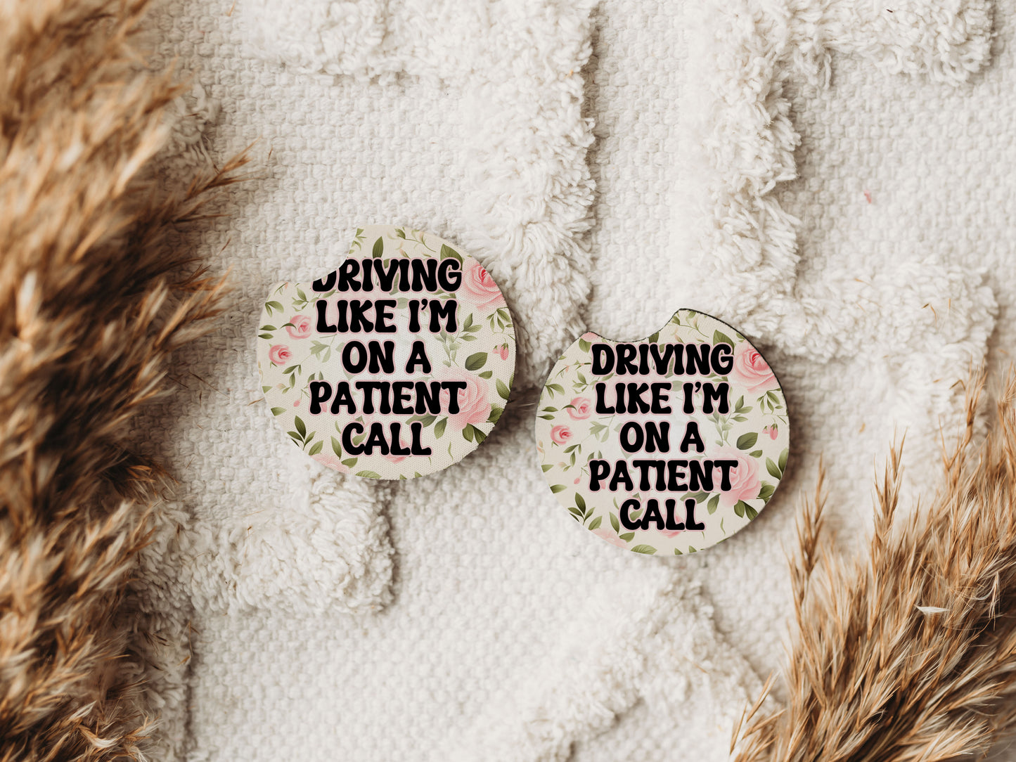 Driving Like I'm on a Patient Call - Car Coaster Set of 2