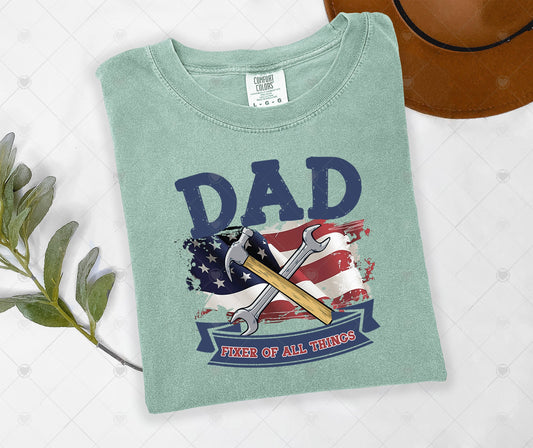 DAD FIXER OF ALL THINGS | COMFOR COLOR GRAPHIC TEE - 1607