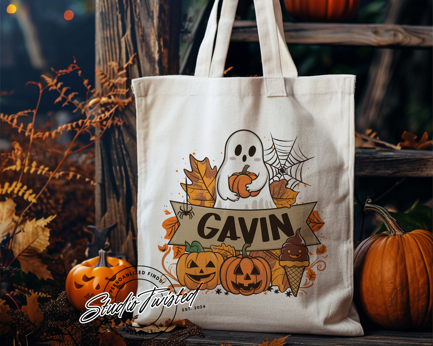 Personalized Halloween Tote Bag