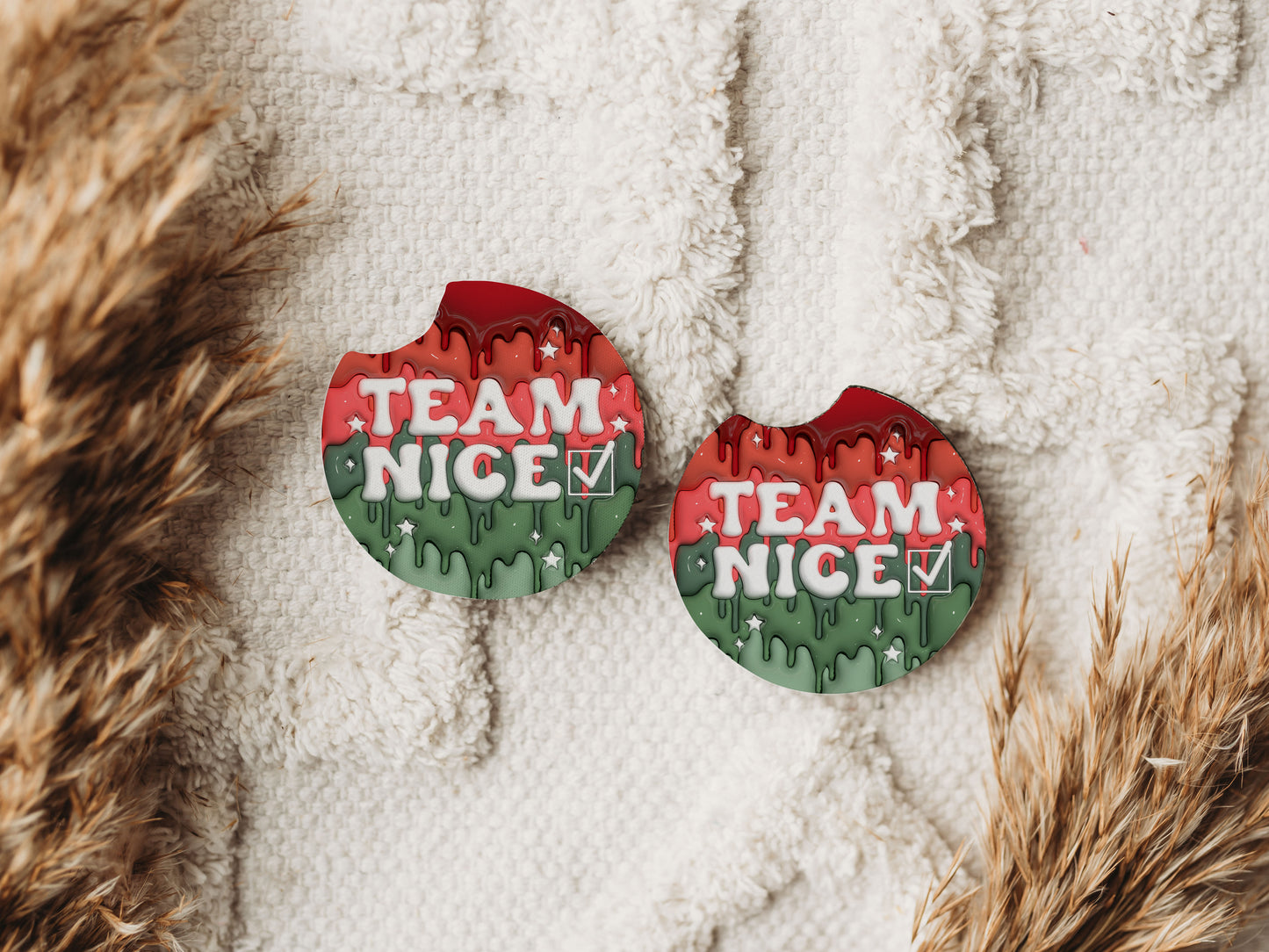 Team Nice Christmas - Car Coaster Set of 2 - 94