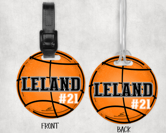 PERSONALIZED ROUND BASKETBALL BAG TAG | 4