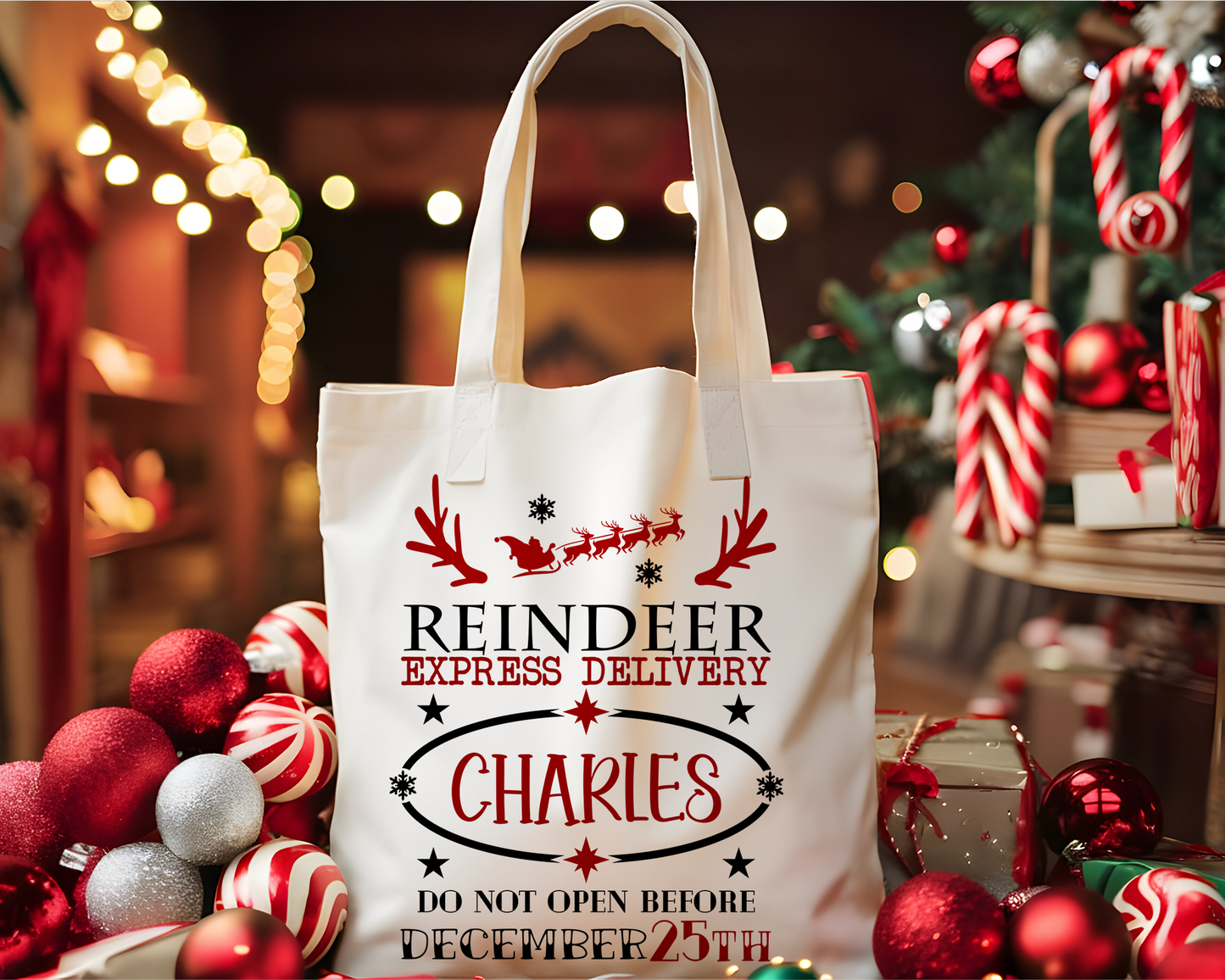 Personalized Christmas Tote Bag 4