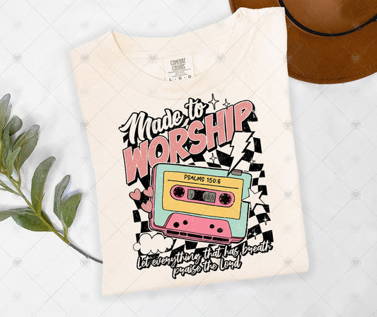 MADE TO WORSHIP - RETRO | DTF TRANSFER - 1443