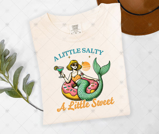 A LITTLE SALTY - MERMAID | COMFOR COLOR GRAPHIC TEE - 1447