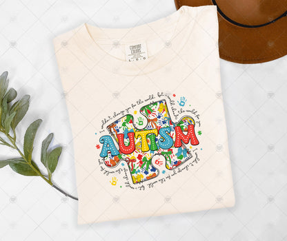 AUTISM AWARENESS | COMFOR COLOR GRAPHIC TEE - 1448