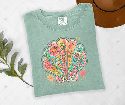 FORAL SEASHELL | DTF TRANSFER - 1609