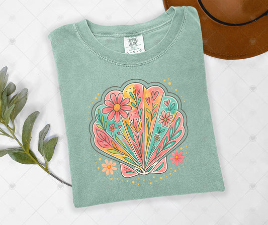 FORAL SEASHELL | DTF TRANSFER - 1609