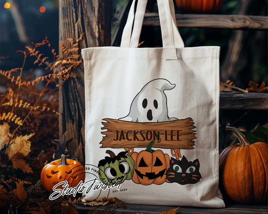 Personalized Halloween Tote Bag