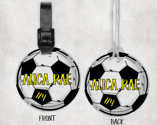 PERSONALIZED ROUND SOCCER BAG TAG | 5