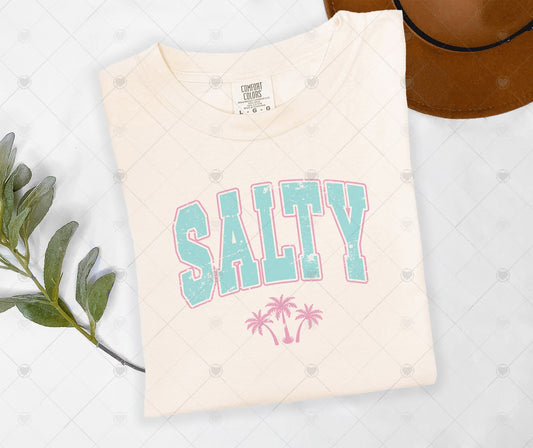 SALTY WITH PALM TREES | DTF TRANSFER - 1459